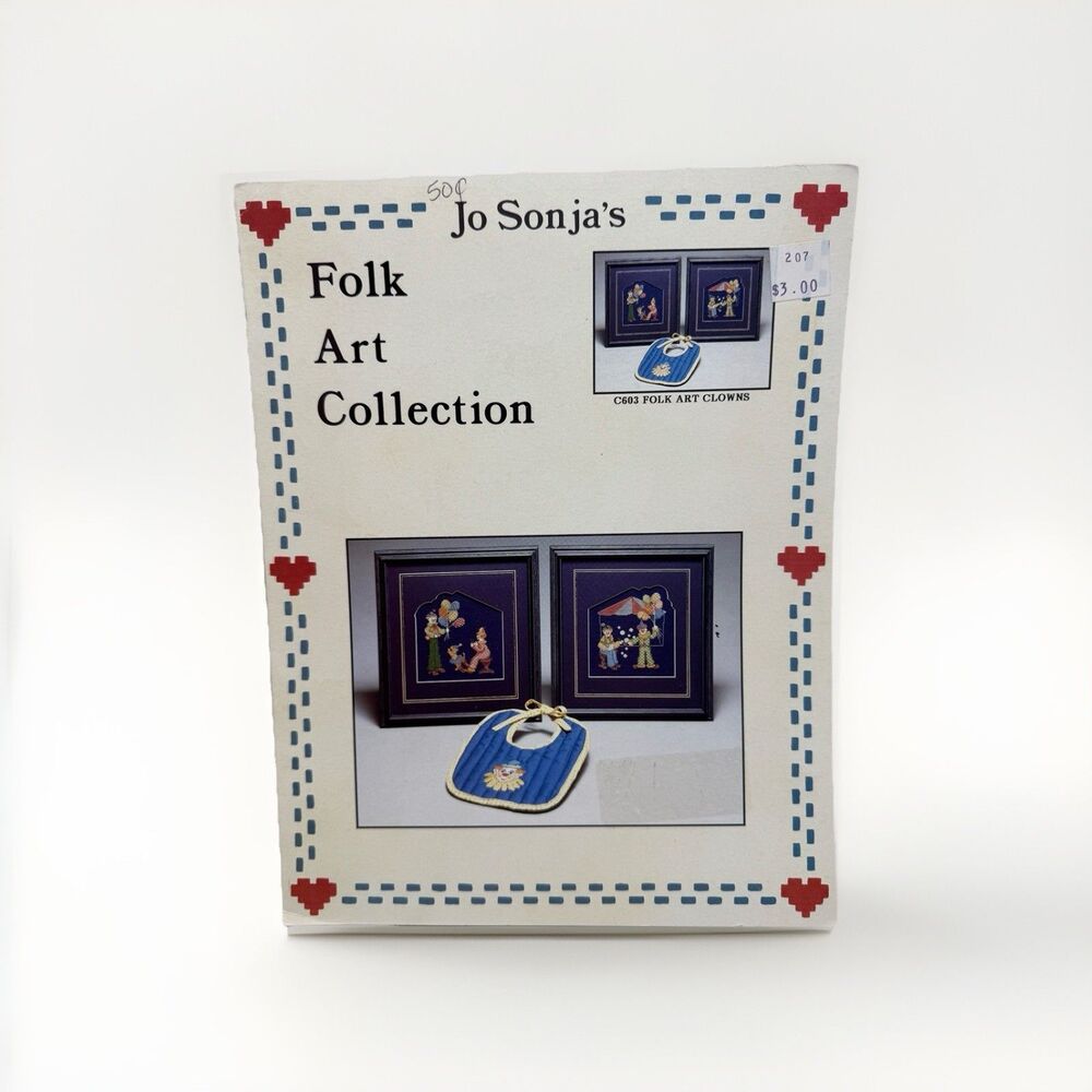 Folk Art Clowns Jo Sonja's Folk Art Collection Leaflet C603 Cross Stitch Pattern